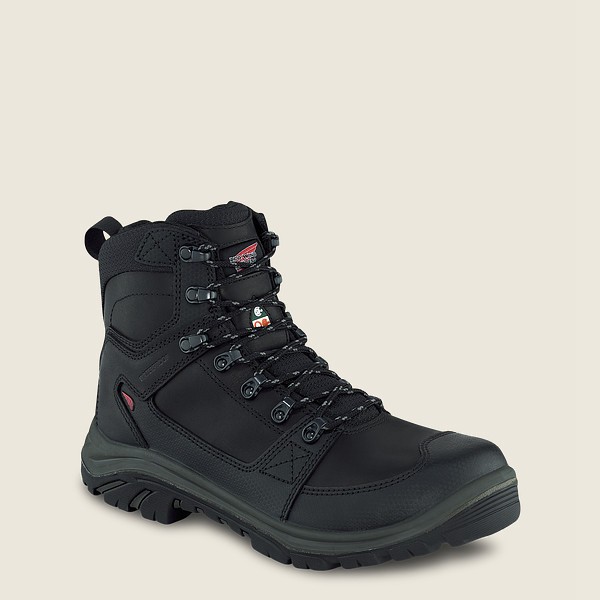 Red Wing Mens Safety Boots - Trades - 6-inch Side-zip Waterproof Csa Toe - Black - ZPN617580